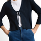 Knit crispy cardigan with bow - 1051347