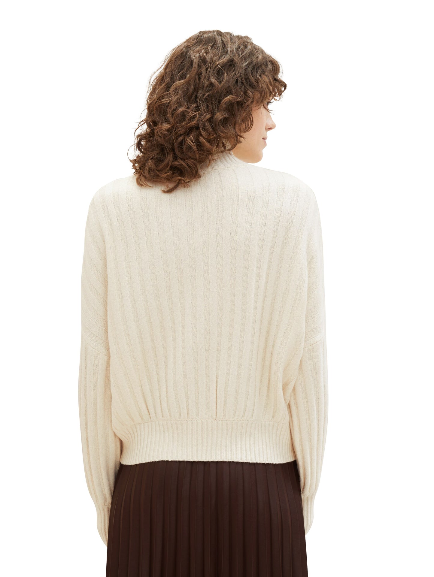 knit wide rib pullover - 1040018