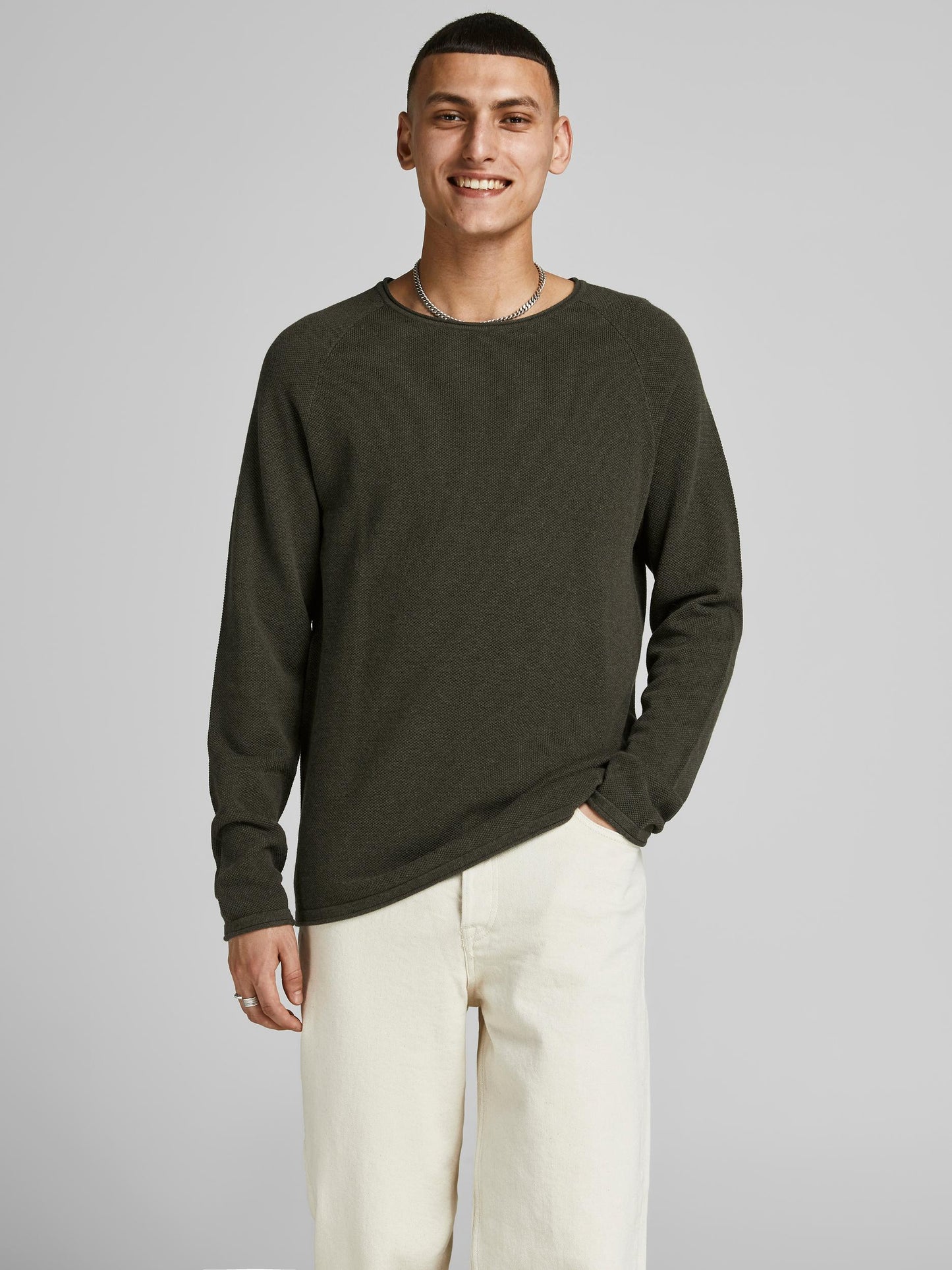 JJEHILL KNIT CREW NECK NOOS - 12157321