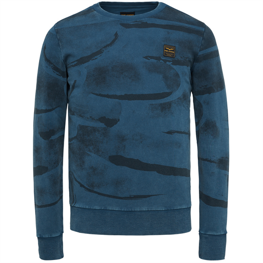 R-neck indigo wing light sweat - PLS2211483