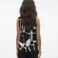 VMEASY JOY S/L V-NECK TOP WVN GA - 10301759