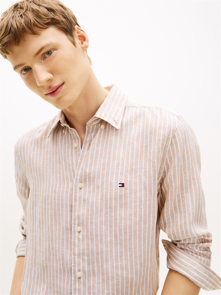 LINEN BENGAL STRIPE RF SHIRT - MW0MW42400