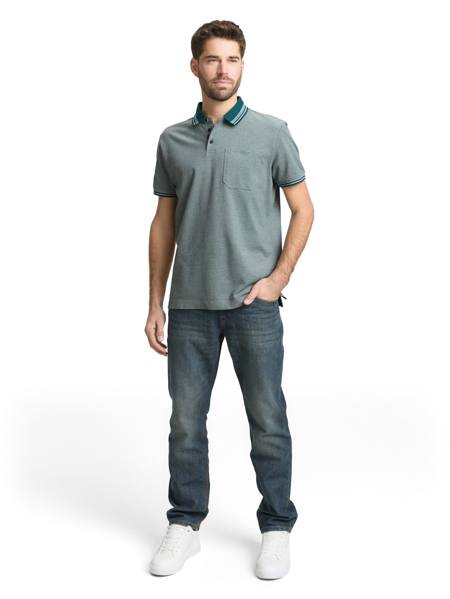 detailed polo with pocket - 1050159