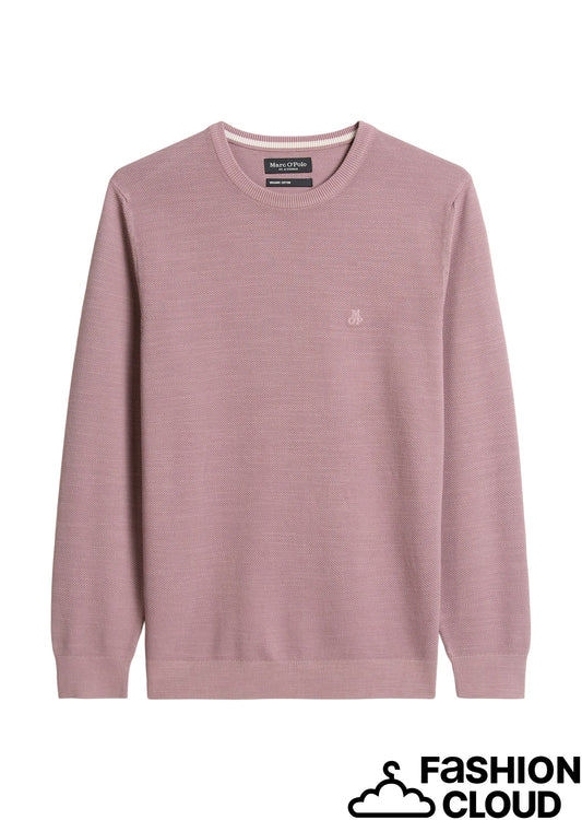 Crewneck, cotton slub, piqué struct - M20502360074