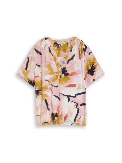 blouse printed shortsleeves - 1049796