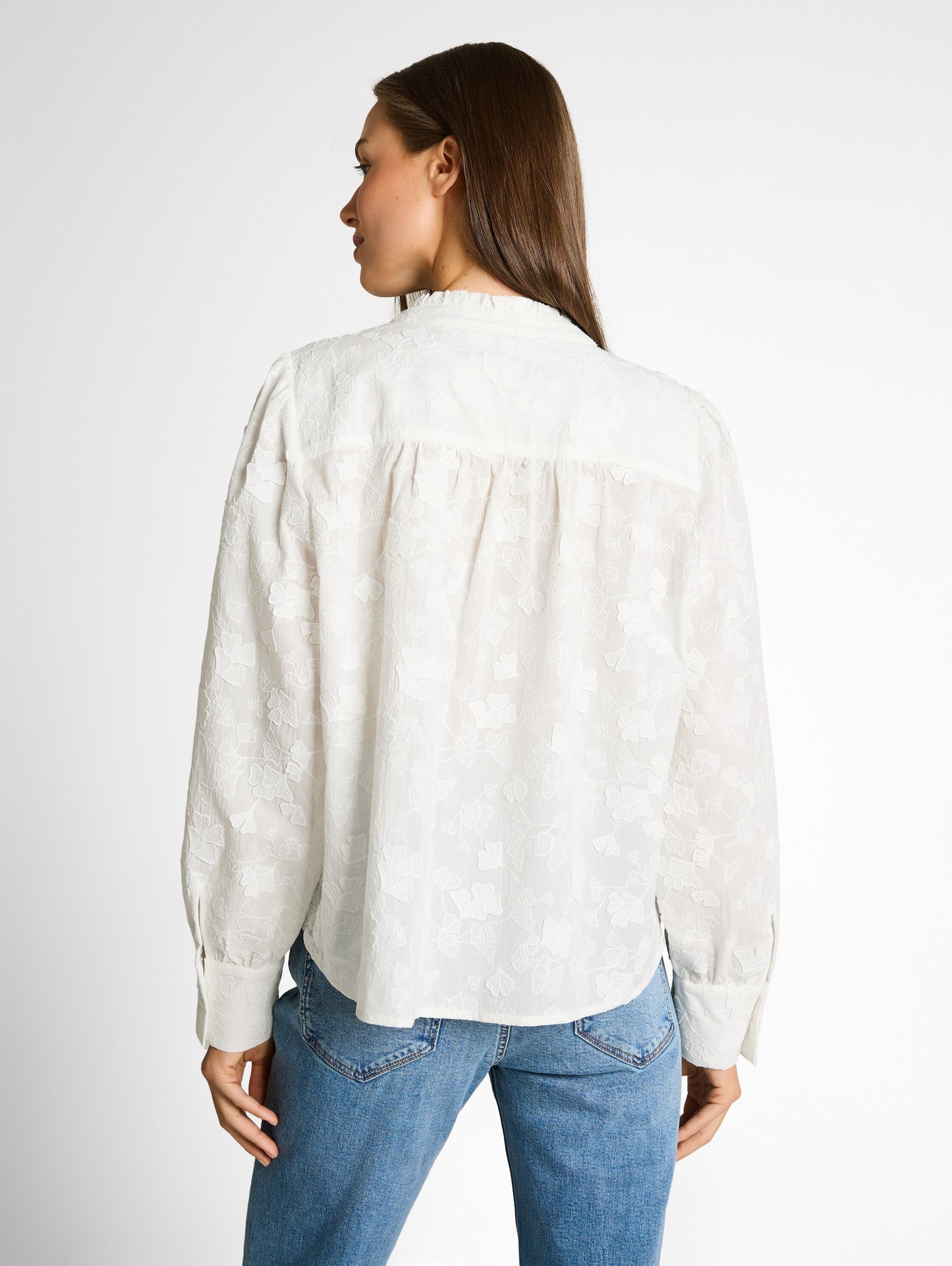 blouse with ginko embroidery - 1050775