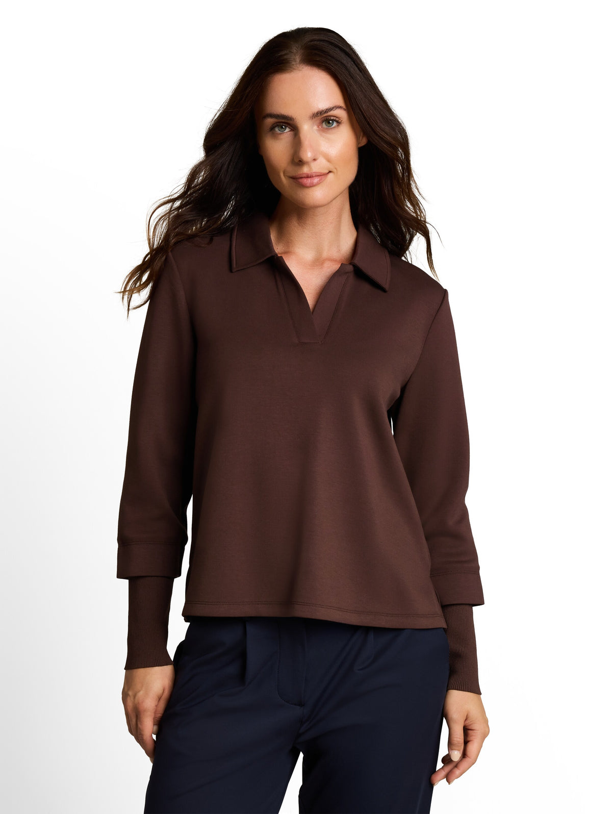 Sweatshirt scuba Polo with rib - 1053423