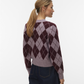 VMHALO LS O-NECK ARGYLE CARDIGAN BO - 10349316