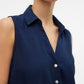 VMMYMILO SL V-NECK SHIRT WVN  GA - 10303648