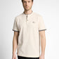 printed stand-up collar polo - 1050196