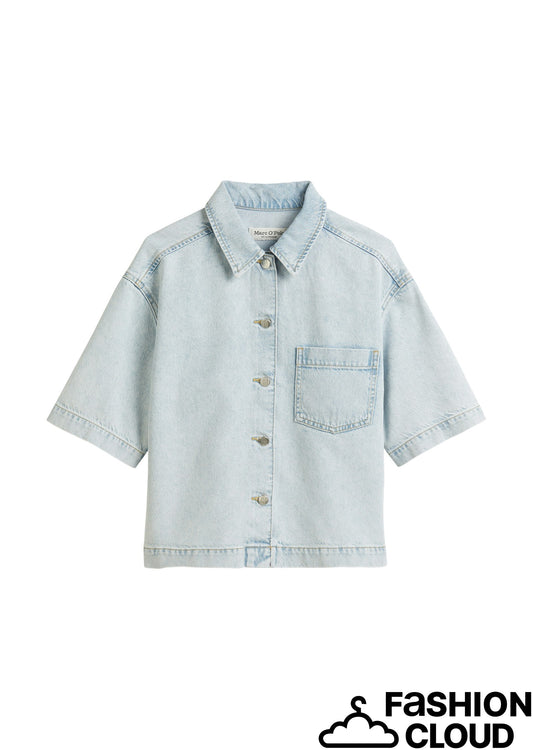 Denim shirt, relaxed fit, overlappi - 504907822023