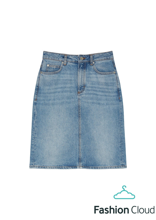 Denim Skirt, high waist, midi lengt - 402907824043