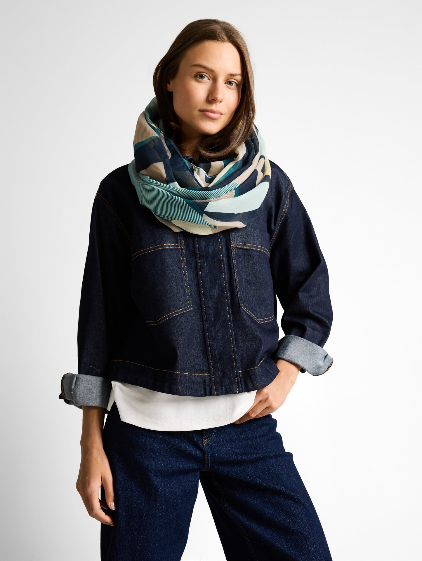 printed loop scarf - 1049643