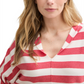 knit striped hoody - 1046023
