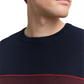 knit stripe crew neck pullover - 1048772