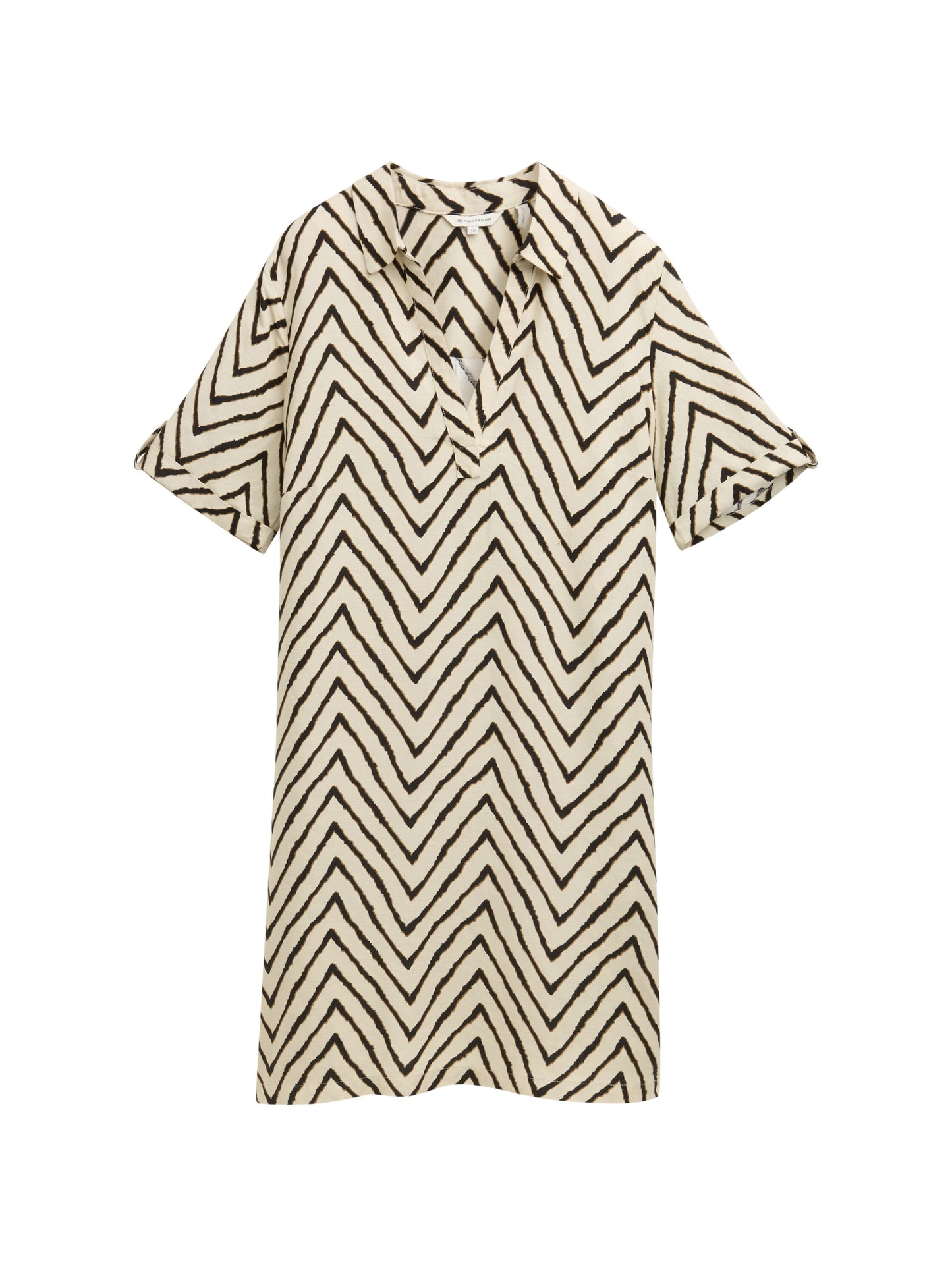 dress linen with polo collar - 1046481