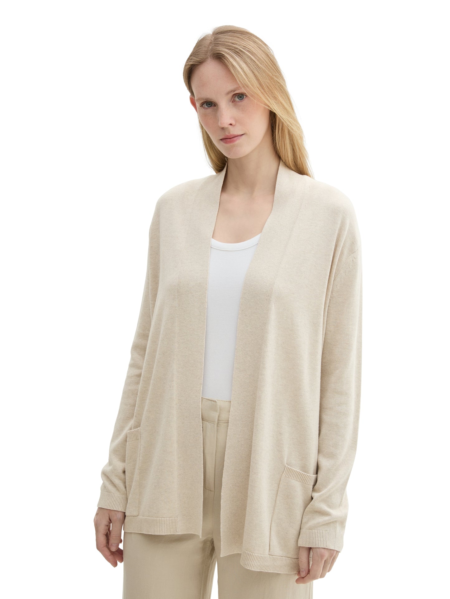 knit basic open cardigan - 1042975