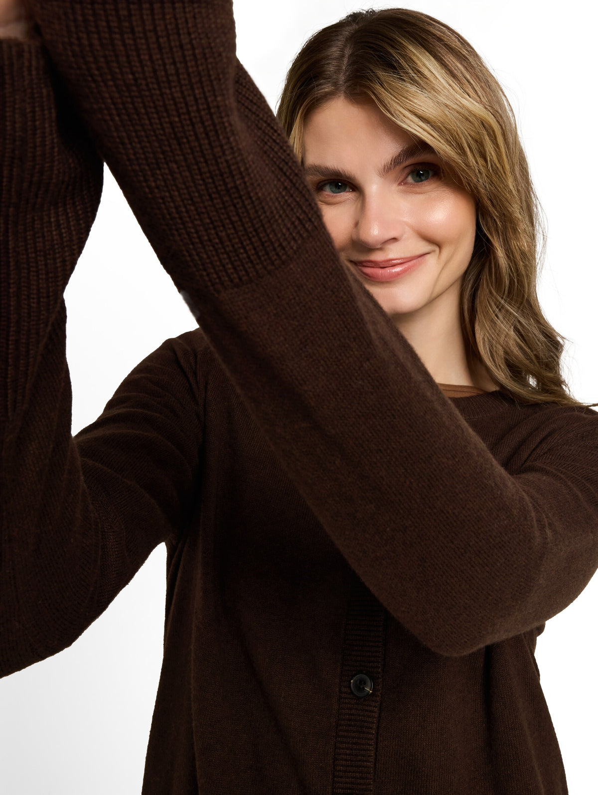 knit cashmere blend crewneck c - 1053395