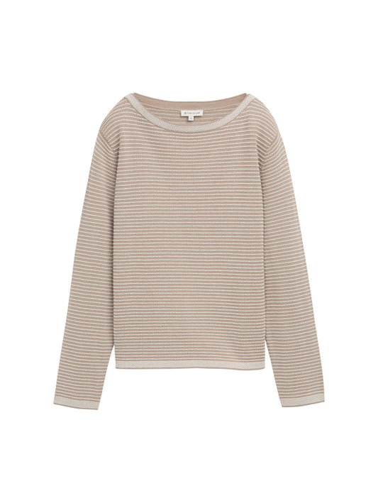 knit pullover with bubble stru - 1047681