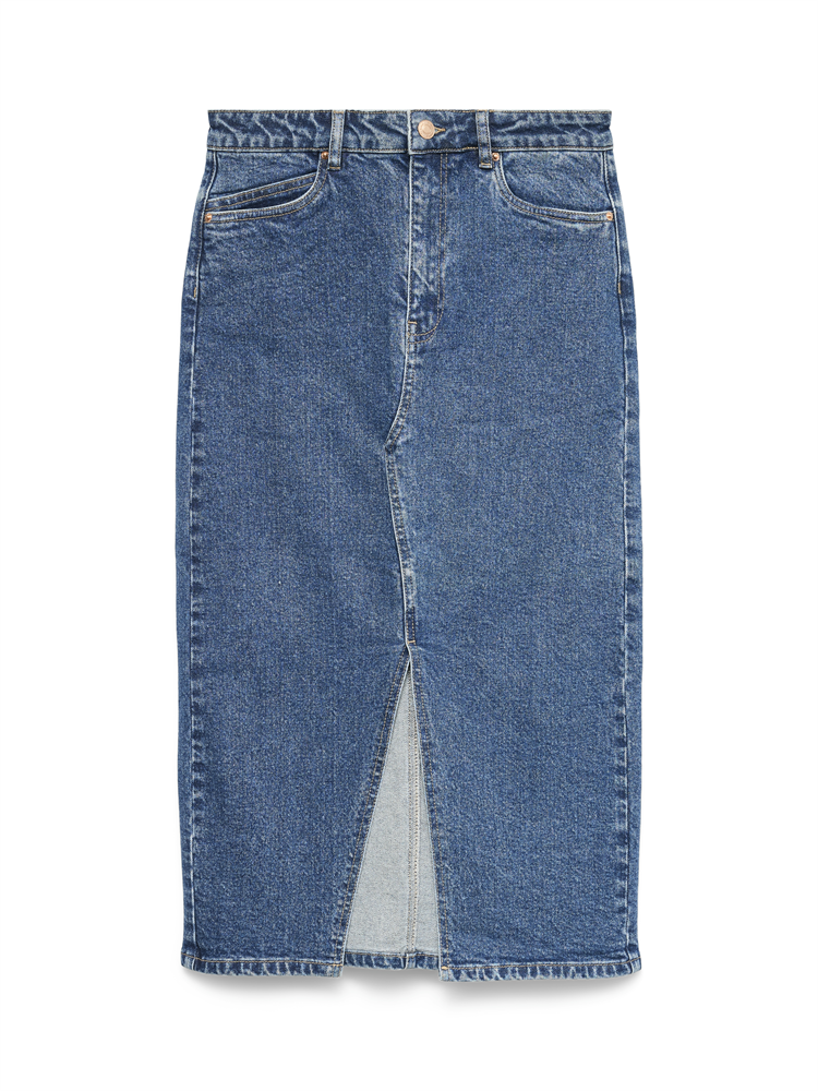 VMVERI HR CALF DENIM SKIRT GA NOOS - 10295731