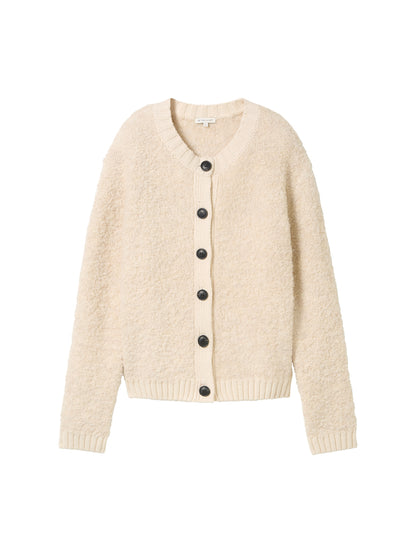 knit boucle cardigan - 1044068