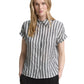 striped blouse shortsleeves - 1047057