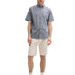 printed cotton linen shirt - 1045099