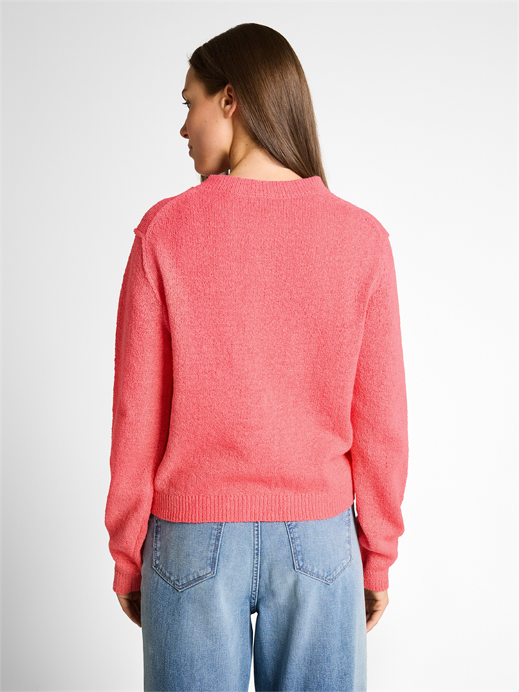 knit crispy cotton cardigan - 1050537