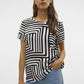 VMEASY JOY S/S TOP WVN GA - 10297345