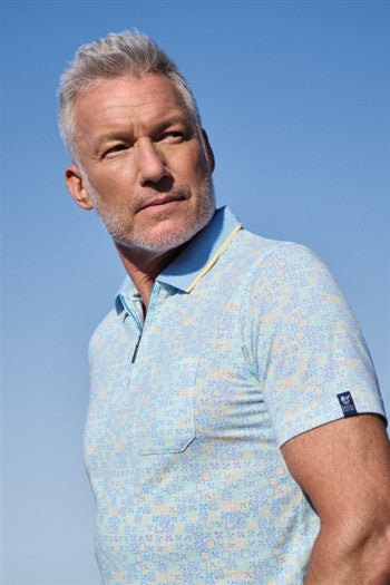 Print m. Zip H Poloshirt Stay Fresh - 27737