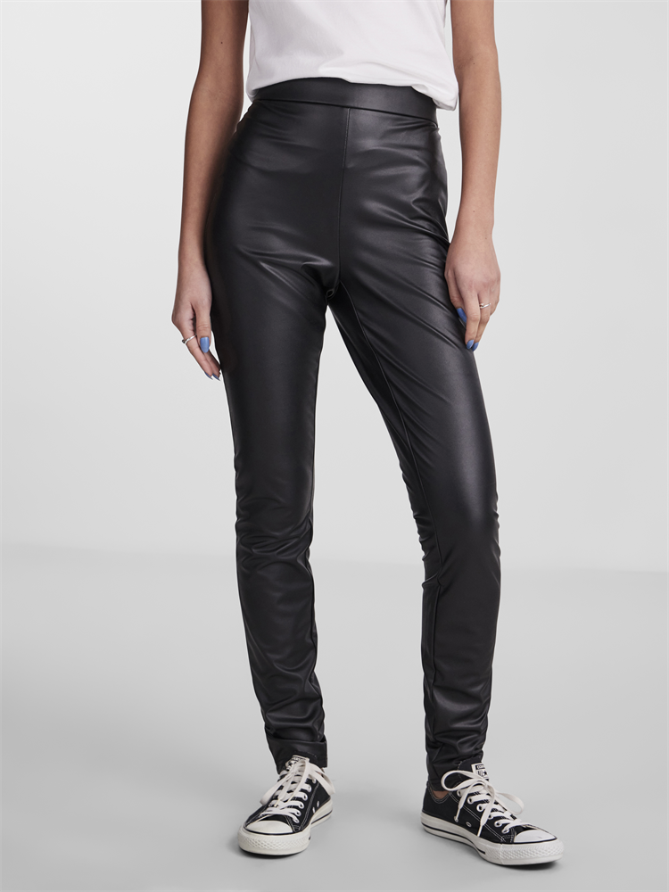 PCSALLIE HW PU LEGGINGS - 17144752