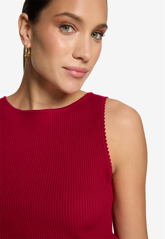 Strickpullover Kurz ohne Arm - 110-10003992