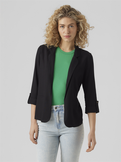 VMJESMILO 3/4 LOOSE BLAZER WVN GA N - 10279700