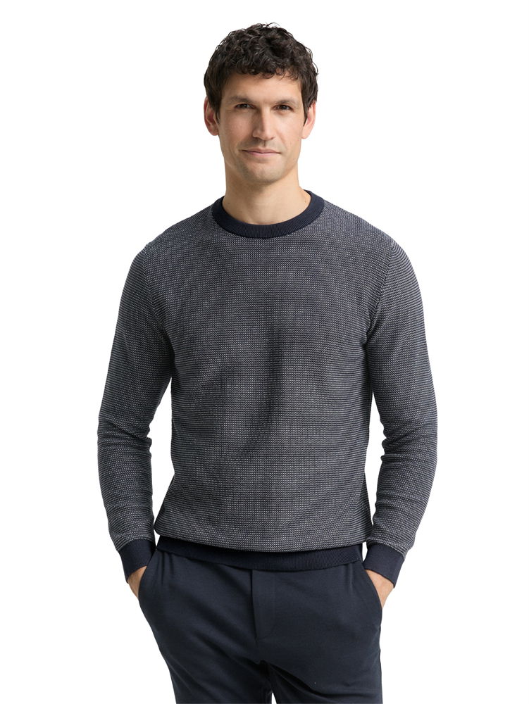 fine structure knit pullover - 1049372