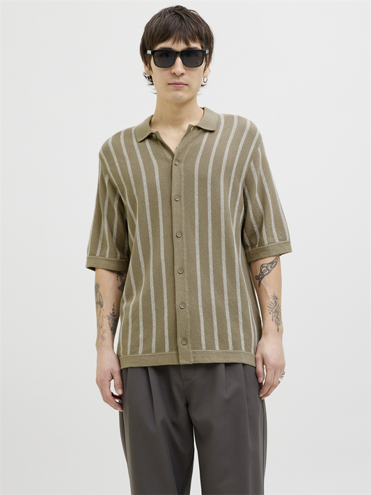 JJEMIL KNIT STRIPED SHIRT SS - 12268460