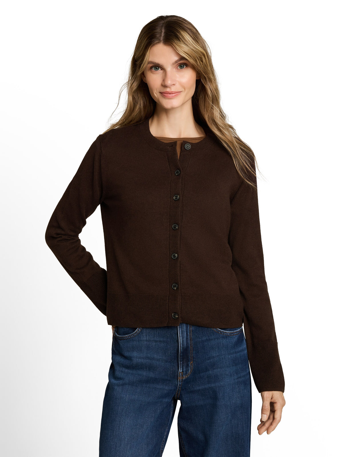 knit cashmere blend crewneck c - 1053395