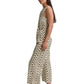 overall linen with slit detail - 1046422