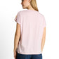 T-shirt fabric mix print crew - 1050445
