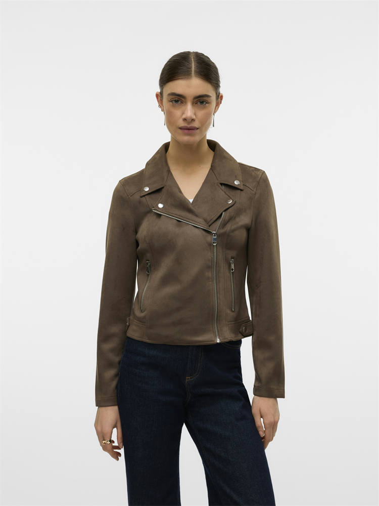 VMJOSE SHORT FAUX SUEDE JACKET GA N - 10300938
