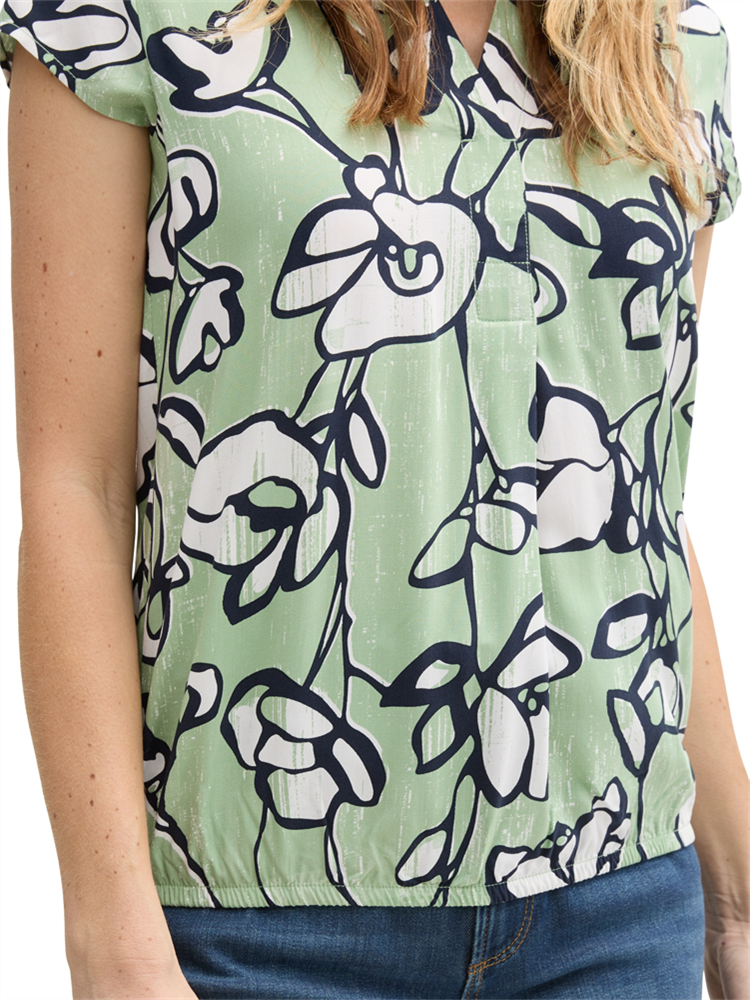 blouse printed shortsleeve - 1045238