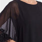 Kurzes Kleid mit Chiffon-Cape - 68955