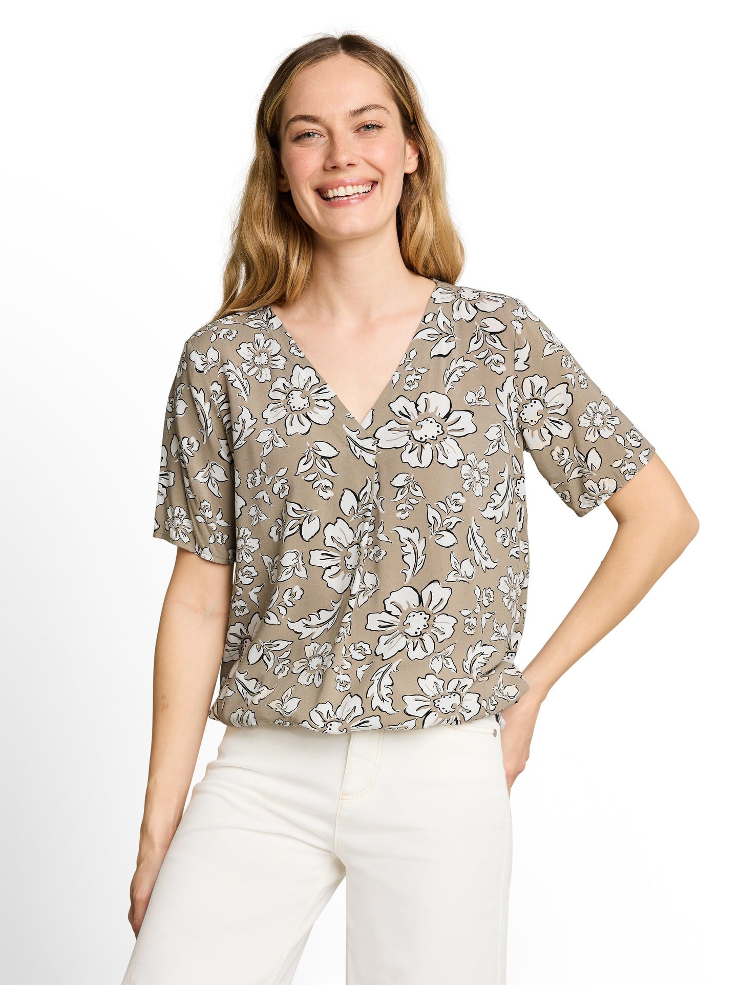 blouse v-neck shape - 1051084