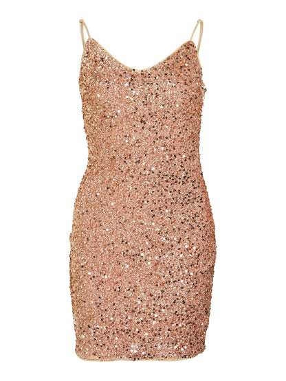 VIALINA STRAP SEQUIN SHORT DRESS/DC - 14089881