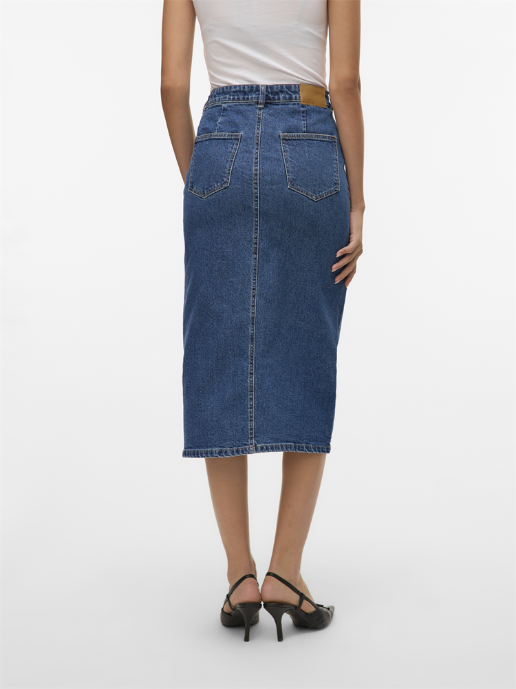VMVERI HR CALF DENIM SKIRT GA NOOS - 10295731