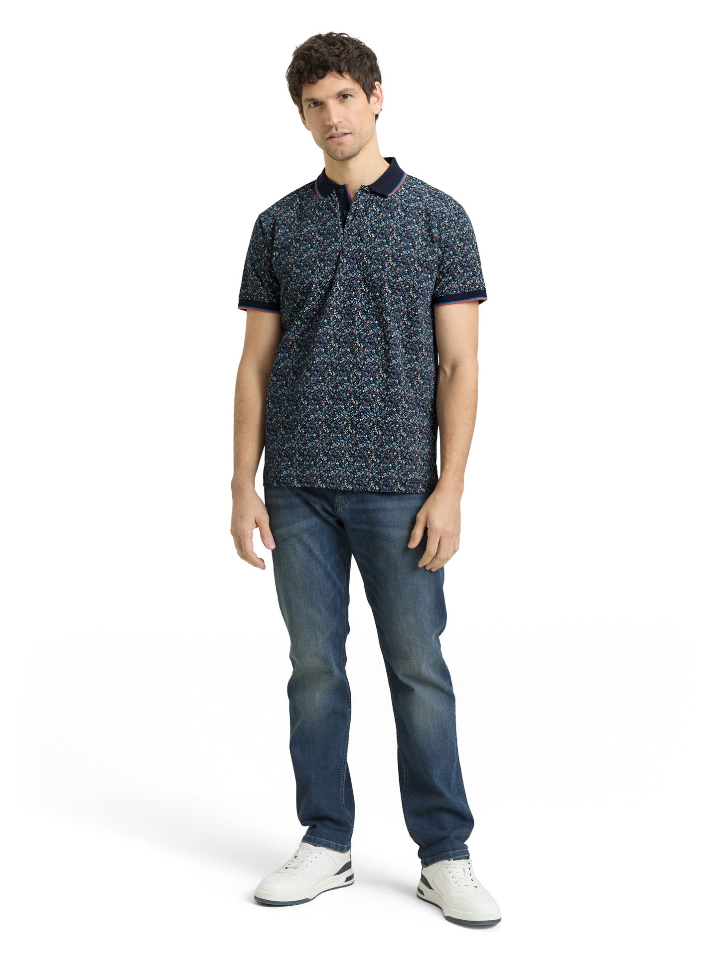 allover printed polo - 1050156