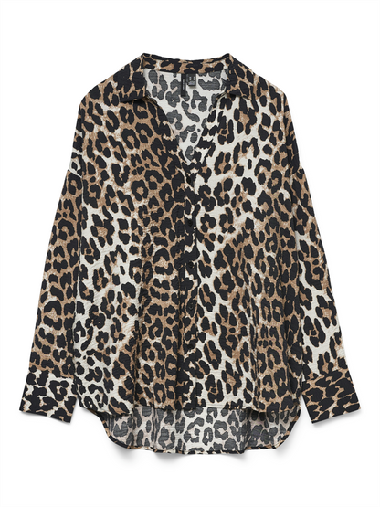 VMJOSIE LS OVERSIZE SHIRT WVN GA - 10315150