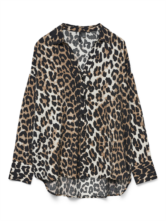 VMJOSIE LS OVERSIZE SHIRT WVN GA - 10315150