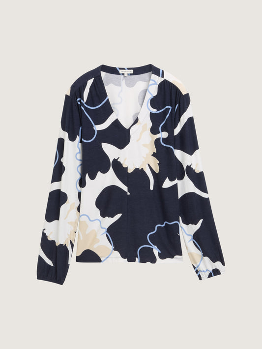T-shirt v-neck alloverprinted - 1045559