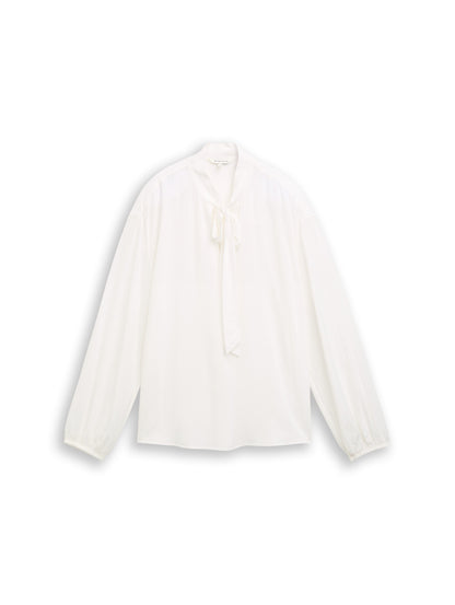 blouse with bow tie collar - 1052610