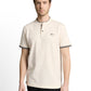 printed stand-up collar polo - 1050196